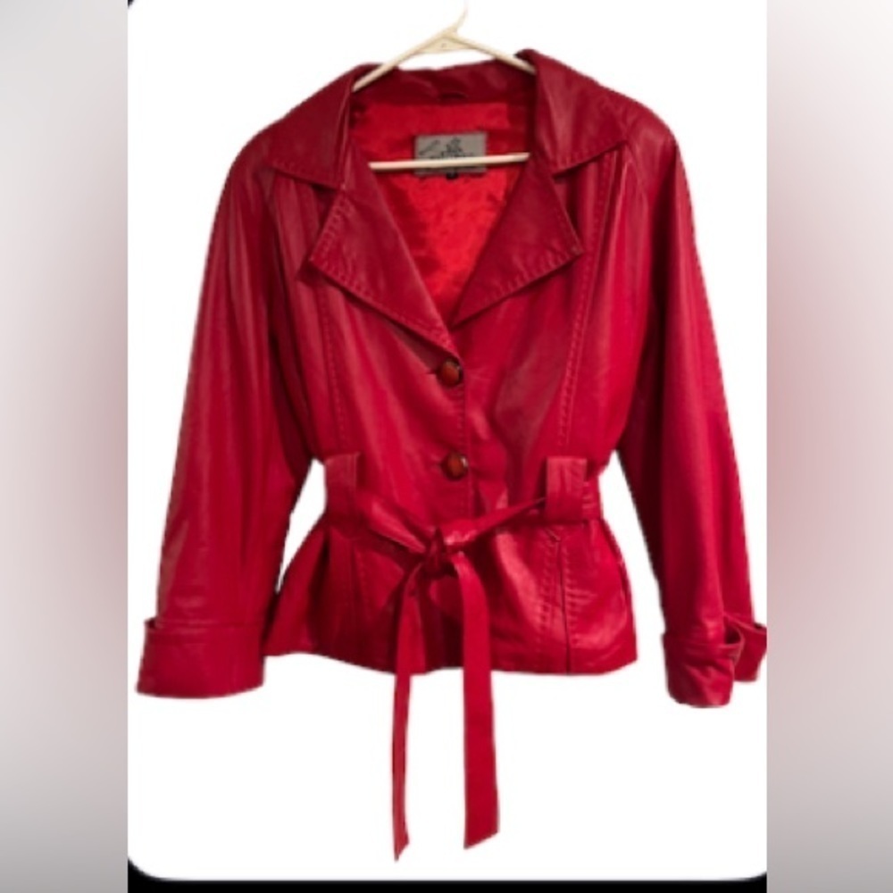 RED Route Marco Polo Belted Faux Leather Jacket